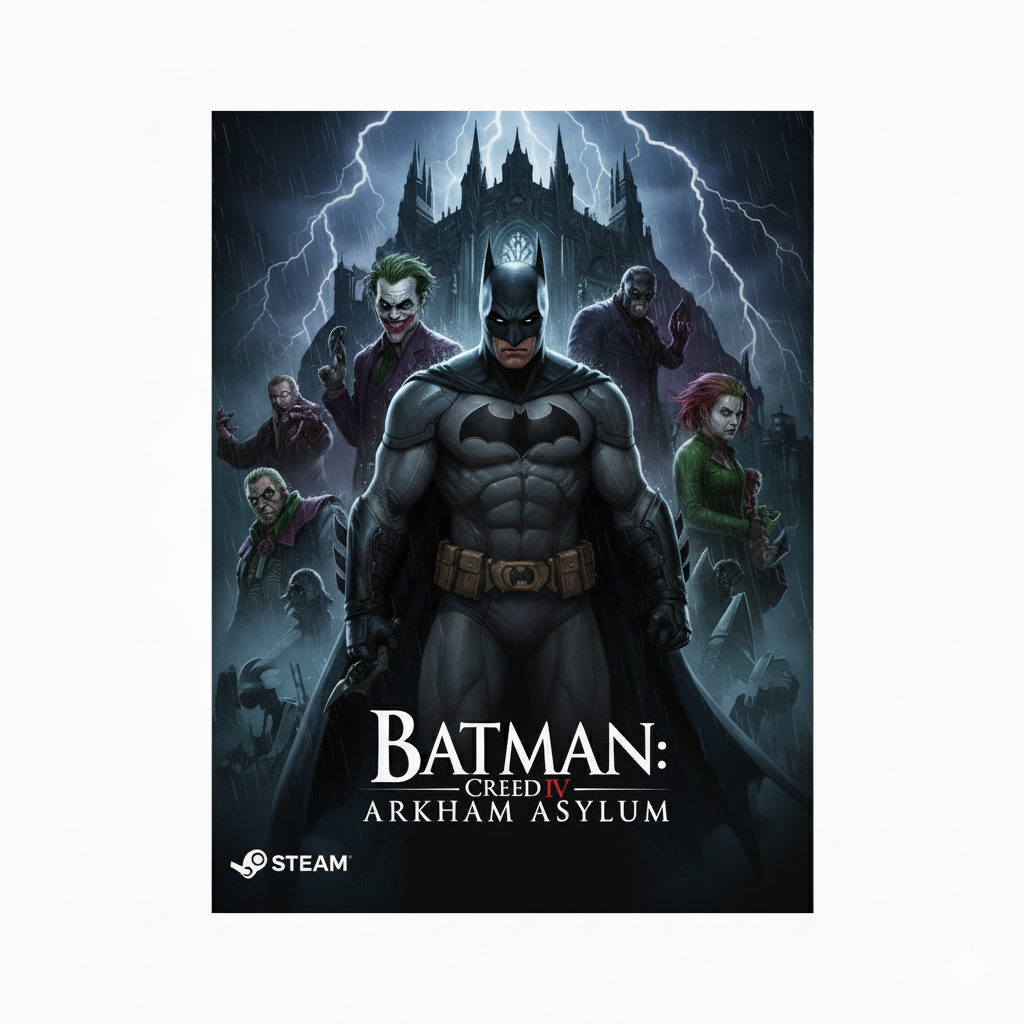 Batman Arkham Asylum PC Steam (Digital Game)